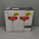 Viski Angled Stemmed Cocktail glasses, Perfect for Amero Spritz, Aperol Spritz, Americano, and Tonic, Premium Crystal drinking glasses, Long Stem Cocktail glass, set of 2, 16oz
