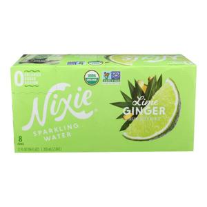 Nixie Organic Lime Ginger Sparkling Water 8 Pack, 12 FZ (EXP 09/19/27)