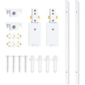 VANoopee H Track Lighting Rails Kit, 6.6FT H Type Track Rails White with End Caps and Live End Feed Connector, Compatible with Single Circuit 120V H Style Track System, for H LED Track Lighting Heads