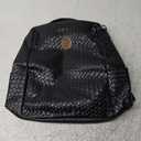 ERWUBA Woven Leather Backpack Purse for Women Waterproof Anti-theft Multipurpose Design Convertible Satchel Handbags (Black)