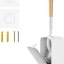 Toilet Cleaner Brush, Diveotree Toilet Brush and Holder for Dead Corner Cleaning, Wall Mounted Toilet Bowl Brush for Bathroom Decor, Toilet Scrubber Brush for Home/Hotel (White, Square-1pack)