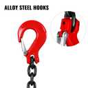 Happybuy 5Ft Chain Sling 5/16 Inch X 5 Ft Engine Lift Chain G80 Alloy Steel Engine Chain Hoist Lifts 3 Ton with 4 Leg Grab Hooks