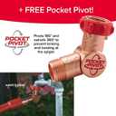 Pocket Hose 25 FT Copper Head Expandable Garden Hose with Pocket Pivot, No Tangles, AS SEEN ON TV, 360 Swivel, Tri-Tex Tubing, Force Field Jacket, Lead-Free, No-Kink, Anti-Burst w/APT