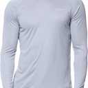 EZRUN Mens Sun Protection Swim Shirt Lightweight UV Sun Shirts Quick Dry UPF 50+ Fishing Shirts (Gray, M)