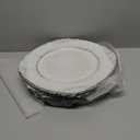 MAONAME Antique White Charger Plates, Round Plate Chargers for Dinner Plate, 13" Plastic Charger for Plates, Wedding Table Setting, Set of 12