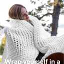 YnM Velvet Weighted Blanket, Handmade Chunky Knitted Design, Soft and Cozy, Temperature Regulating and Breathable, Machine Washable Throw for Sleep or Home Decor (White, 80x87 Inch, 25lbs)