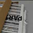 Dog Gate - 18"-45" Adjustable Extra Wide Metal Baby Gate to Step Over, 10" Tall Small Pet Gate with 3 Extension Kits, Pressure Mounted for Doorways & Stairs (White)