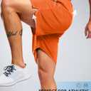 G Gradual Men's Athletic Workout Shorts with Pockets 5"/7"/9" Lightweight Quick Dry Gym Basketball Running Shorts for Men (Orange, S)