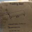 75" x 31" Folding Bed with Mattress, Portable Guest Beds with 5" Memory Foam Mattress, Foldable Sturdy Metal Frame Single Bed with Wheels, Rollaway Bed for Bedroom, Office, Space-Saving