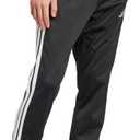 adidas Mens 3-Stripes Tricot Regular Tapered Pants Casual - Pink (Large, White/Black)