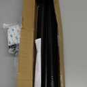 CorkLatta Matte Black Shower Curtain Rod,1 Inch Diameter Stainless Steel Adjustable Spring Tension Rods 32 to 80",with Holders,Anti-Slip,Curtain Rods No Drilling(1 Pack)