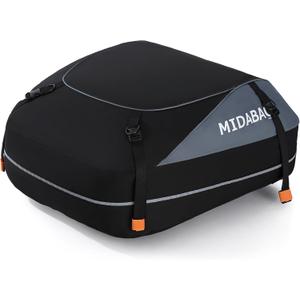 MIDABAO Waterproof Duty Car Roof Top Carrier-Car Cargo Roof Bag Car Roof Top Carrier - Waterproof & Coated Zippers- Includes Anti-Slip Mat- for Cars with or Without Racks (12 Cubic feet)