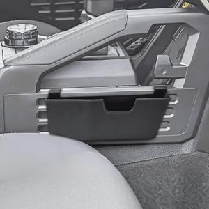 EDBETOS Tacoma Center Console Organizer Compatible with 2024 2025 Toyota Tacoma Hanging Tray Passenger Side Storage Box Interior Accessories, Upgrade Your Interior with Smart Storage, ABS Black