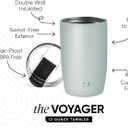 Simple Modern Voyager Tumbler with Flip Lid | Travel Coffee Mug | Insulated Stainless Steel Cold Brew Iced or Hot Coffee Cup | Gifts for Women Men Her Him | 12oz, Sea Glass Sage