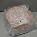 DaYammi 60PCS Orange Thanksgiving Plastic Plates White Gold Plate With Pumpkin and Leaves Design Gold Disposable Plates Include: 30 Dinner Plates 10.25" 30 Dessert Plates 7.5" for Thanksgiving Party