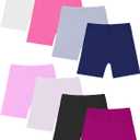 Ruisita 8 Pack Girls Bike Cartwheel Shorts Toddler Under Dress Dance Short Kids Safety Shorts(2-14 Years Old and up) 110