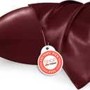 Bedsure King Size Satin Pillowcase Set of 2 - Valentine Pillow Cases for Hair and Skin with Envelope Closure, Similar to Silk Pillow Cases, Gifts for Women Men, Burgundy, 20x36 Inches, 2pcs