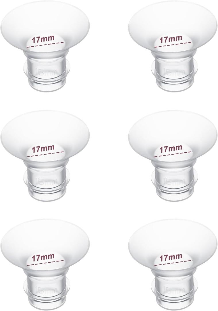 Flange Inserts 17mm 6PC,Compatible with Momcozy S12 Pro/S9 Pro/S12/S9 Wearable Breastpump Cup,Suitable for Medela/Spectra/Elvie/Willow/TSRETE 24mm Shields/Flanges,Reduce 24mm Tunnel Down to 17mm,6pcs