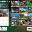 New Orleans Calendar 2026 Wall 12 Month Monthly LA Scenic Souvenirs Themed Gifts | American Made In The USA