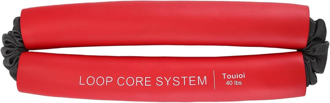 Hip & Core System, Resistance Loop to Stretch, Core Fitness Glute Workout Bands (Red - 40 lbs)