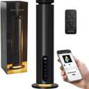 Waterless Essential Oil Diffuser, 1000 Sq.Ft Coverage, Smart App & Remote Control Scent Machine, 3 Color Ambient Lights, Adjustable Mist, Quiet Aromatherapy Diffuser for Home Large Room Hotel, Black