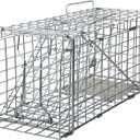 Gingbau Squirrel Trap Foldable Heavy Duty Humane Live Animal Cage Trap (Not for Mouse)(17.3"L x 7.4"W x 8.2"H)