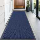OLANLY Front Door Mat Indoor Outdoor Entrance, Waterproof Heavy Duty Doormat, Fade Resistant, Low Profile, Easy Clean Patio Porch Welcome Floor Mats for Entry, 59x23, Blue
