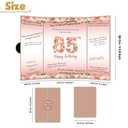 Rose Gold 85th Birthday Party Decorations, Floral Theme Happy 85th Birthday Guest Book for Men Women 85th Birthday Signature Guest Book