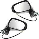 TRQ Driver and Passenger Side Mirror Assembly Set Power Heated Turn Signal Puddle Light Paint to Match Foldaway Compatible with 2009-2013 Lexus IS250