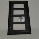 Henne Bery Sunken Pearls Heavy Duty Decorative Wall Plate Switch Plate Outlet Cover (Quad Decorator, Matte Black)