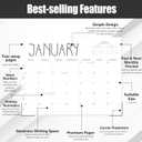 2 x GuassLee Horizontal Desk Calendar -Months Planner from Jun to Dec Simple Glue Desk Calendar with To-Do List Premium Paper Binding for Family Business Appointment Planning 2024-2025