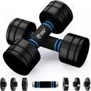Northdeer Steel Dumbbells Adjustable Black Coated Weight Set with Foam Handles for Home Gym Workout - Strength Trainging for Men, Women (5lbs/10lbs/15lbs/20lbs)