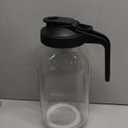 Glass Pitcher with Lid, 64 OZ Mason Jar Pitcher Double Leak Proof, 2 Quart Breast Milk Storage Containers for Fridge, Wide Mouth Glass Jar for Sun Tea, Juice, Cold Brew Coffee (Black)