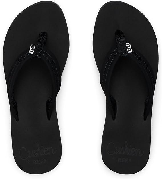 REEF Women's Cushion Breeze Flip Flops Black, Size 5