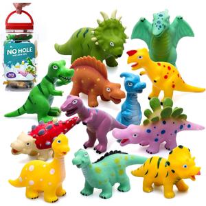 Hely Cancy Dinosaur Bath Toys for Toddler, No Hole Baby Bathtub Shower Water Pool Toys