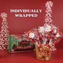 Santa Lollipops, Individually Wrapped Christmas Suckers, Holiday Candy Treats and Stocking Stuffers (12 Pieces)