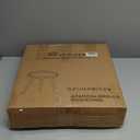 Apicizon Round Side Table, Brown Tray Nightstand Coffee End Table for Living Room, Bedroom, Small Spaces, Easy Assembly Bedside Table, 15 x 18 Inches