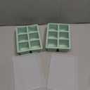 Large Silicone Ice Cube Tray 3Pack, SAWNZC Big Square Ice Cube Molds for Whisky Cocktail, Ice Maker Tray with Lid for Freezer, Easy Release (2, Mint Green)