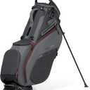 Bag Boy HB-100 Hybrid Golf Stand Bag, Charcoal/ Black/ Red