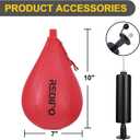 Superior Boxing Speed Bag - PU Leather Speed Punching Ball - Heavy Duty Hanging Swivel Ball for Gym & MMA Muay Thai Sports Fitness - Punching Dodge Striking Speed Reflex Ball