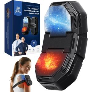 BOB AND BRAD ThermArmor Cordless Electric Ice Pack & Heating Pad Pain Relief, FSA 3-in-1 Thermal Cube with Instant Heat, Cold, Contrast Therapy, 45 Snug-Hinge for Knee, Shoulder, Elbow, HSA Eligible