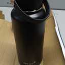 Water Bottle Insulated 32oz Straw Lid Spout Lid & 3 Lids, Leak Proof, Vacuum Insulated,Stainless Steel Water Bottle Wide Mouth for Sports, Gym or Office (Magic Black, 32 oz)