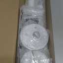 Industrial Iron Pipe Clothes Hanging Bar DIY Wall-Mounted Garment Rack Heavy Duty Clothing Rack for Bedroom, Laundry Room, Closet Storage (White 40 inch)