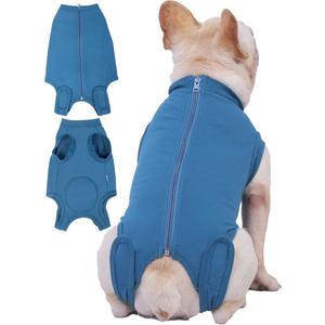 Dog Surgery Recovery Suit - After Spay, Abdominal Wounds Post Surgical Recovery, Anti Licking Breathable Dog Onesies for Small, Medium & Large Pet, Alternative Bandages Cone E-Collar