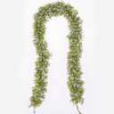 Artificial Baby Breath Flower Vines, Babys Breath Artificial Flowers Real Touch Faux Gypsophila Hanging Fake Baby's Breath Garlands for Wedding and Baby Shower Decor 2Pcs 5.8ftPurple