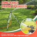 YAMATIC Tripod Impact Sprinkler, Adjustable 2150 in Lawn Sprinkler with Metal Pulsating Head, Up to 90 ft Spray Distance, 360 Coverage for Large Yard, Garden & Landscape Watering