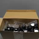 50 Pcs Plastic Spice Jars with Shaker Lids Containers Black Plastic Spice Bottles Seasoning Shaker Jars 3.3 Oz/ 100ml Seasoning Holder for Storing Herbs Powders