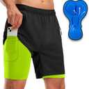 Bikewa Men's Mountain Bike Shorts 3D Padded Loose-fit Riding Biking Cycling Bicycle Biker Shorts for Men Zipper Pockets L
