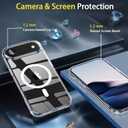 2 x Anti-Yellowing Magnetic for iPhone Air Case with 1 Screen Protector [Mil-Grade Drop Protection] [Compatible with Magsafe] Shockproof Slim Transparent Protective Phone Case, Clear