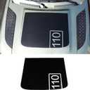 PIUGILH Front Hood Decal Stickers Compatible with Land Rover Defender 110 2020 2021 2022 2023 Exterior Accessories, Car Body Vinyl Sticker Exterior Accessories, 1Pcs, Black